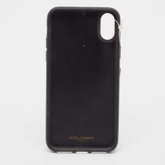 Dolce & Gabbana Black DG Logo Crystals iPhone X Case