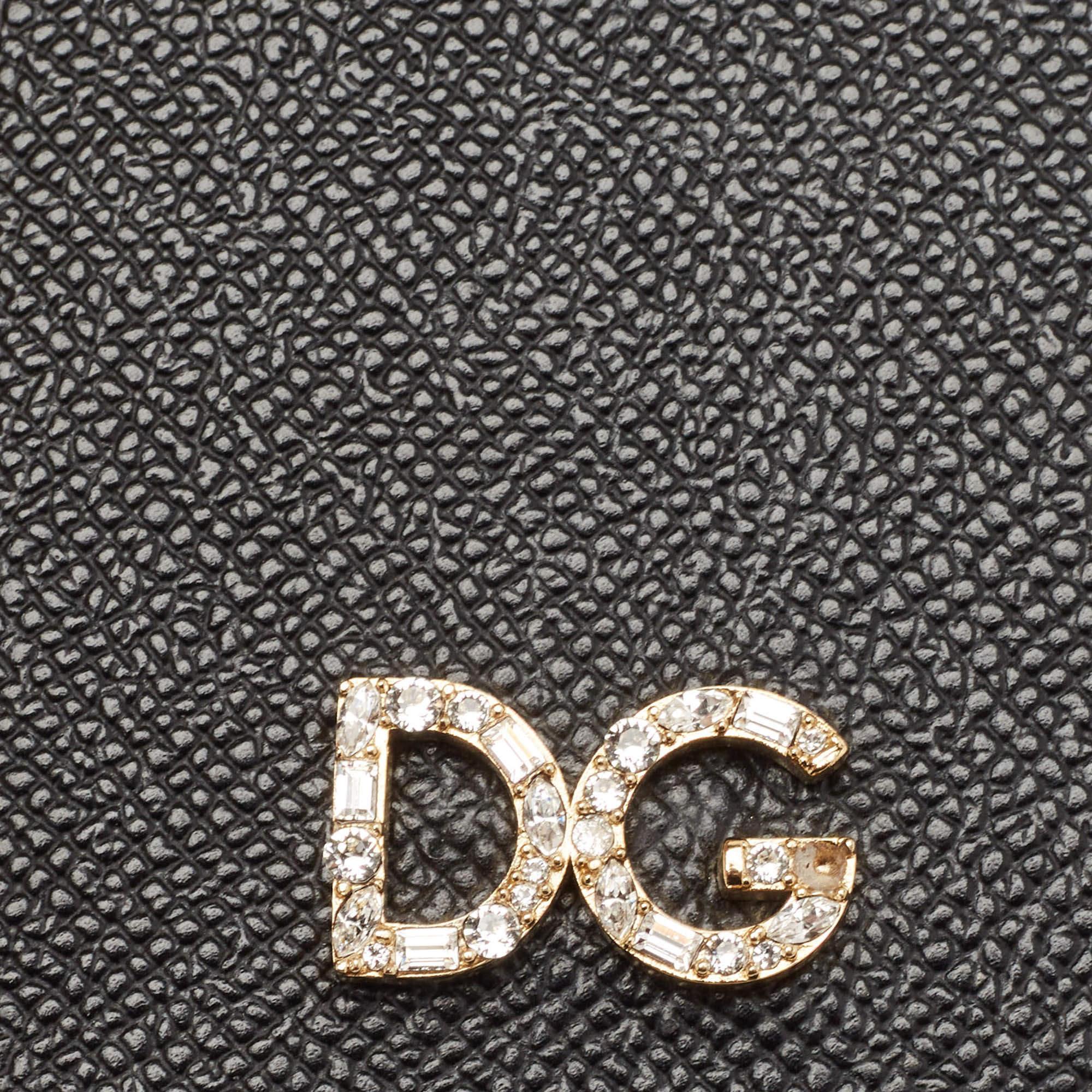 Dolce & Gabbana Black DG Logo Crystals iPhone X Case In Excellent Condition For Sale In Dubai, Al Qouz 2
