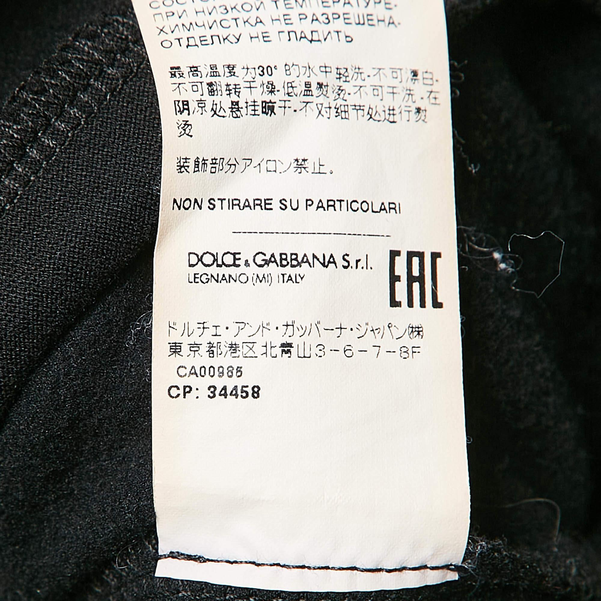 Dolce & Gabbana Black DG Star Jersey Millennials Track Suit XS/S 2