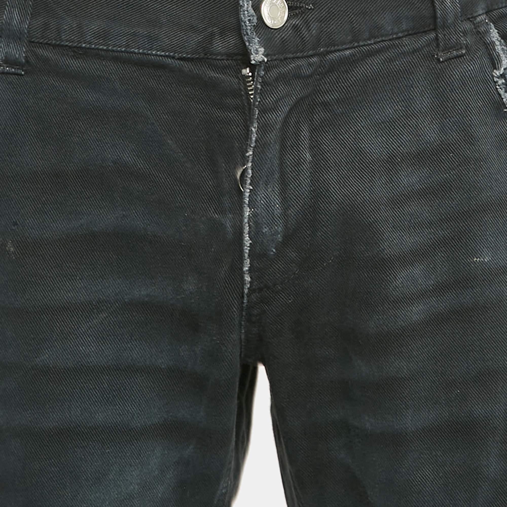 Dolce & Gabbana Schwarze Distressed Denim-Jeans im Used-Look 36