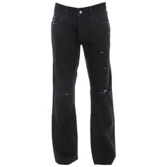 Dolce & Gabbana Black Distressed Denim Jeans XL