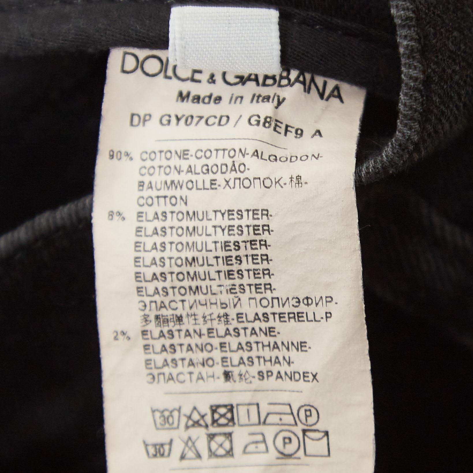 Men's Dolce & Gabbana Black Distressed Denim Slim Fit Jeans XL Waist 34