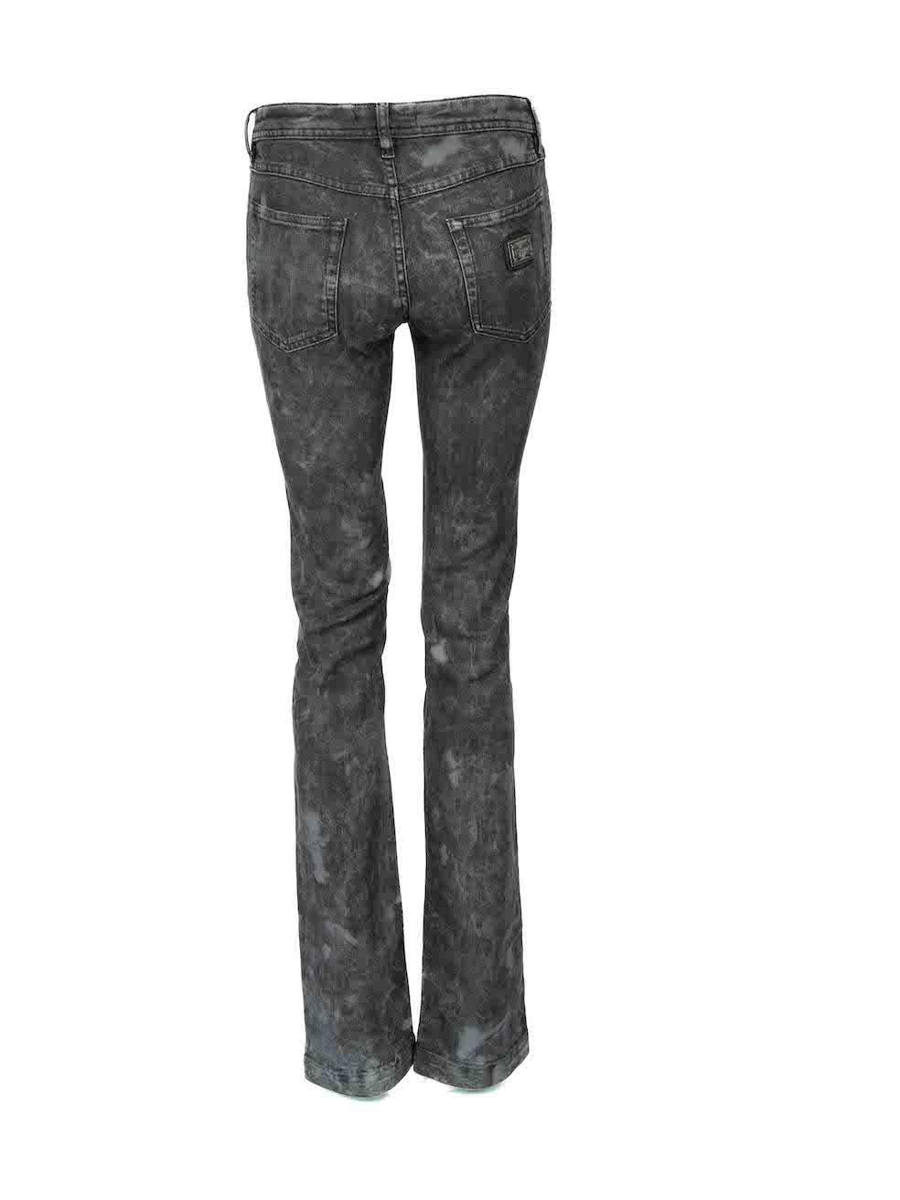 Dolce & Gabbana Schwarze Jeans im Used-Look mit Distressed-Muster Größe XS im Zustand „Hervorragend“ im Angebot in London, GB
