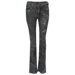 Dolce & Gabbana - Jeans neri con motivo invecchiato Taglia XS