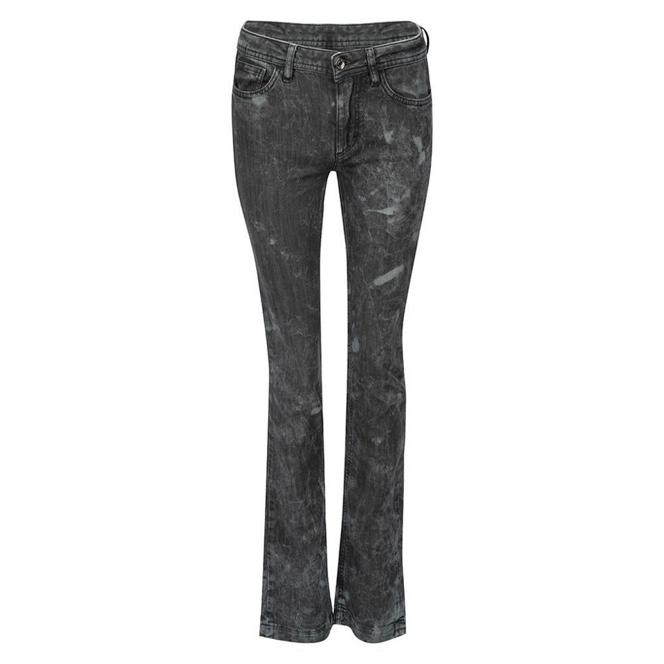 Dolce 
Gabbana Black Distressed Pattern Jeans Size XS For Sale