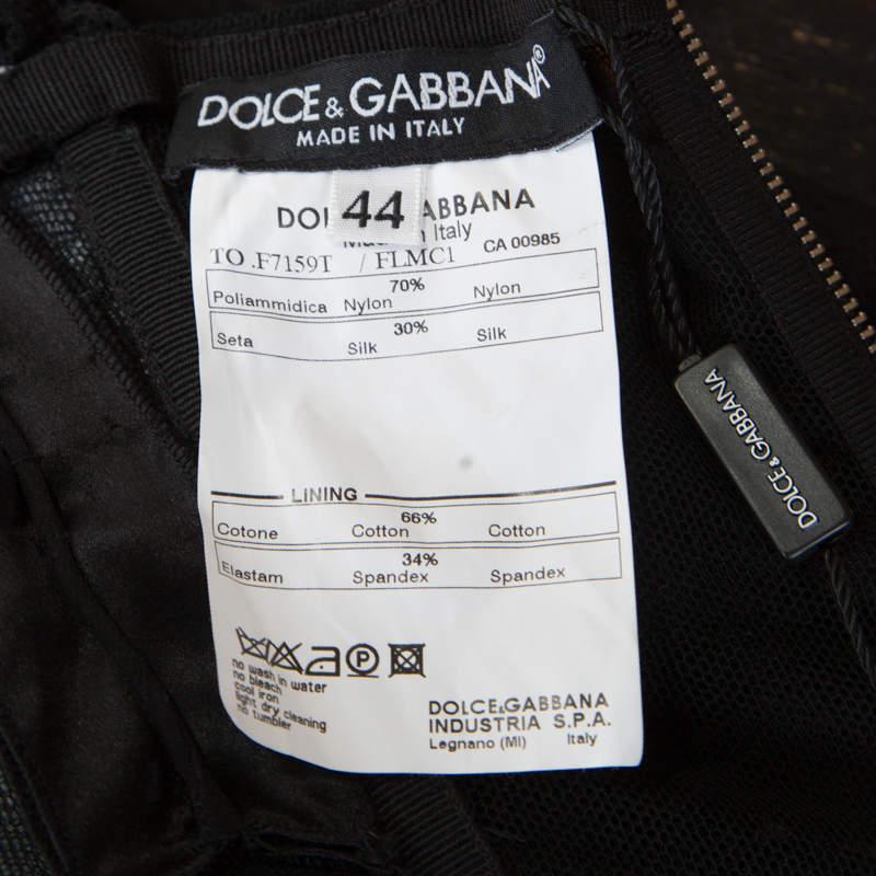 Dolce & Gabbana Schwarzer gepunkteter Tüll und Spitze Schleifen-Detail Korsett Top M im Zustand „Gut“ im Angebot in Dubai, Al Qouz 2