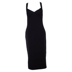 Dolce & Gabbana, Schwarzes Kleid mit Logo-Trägern