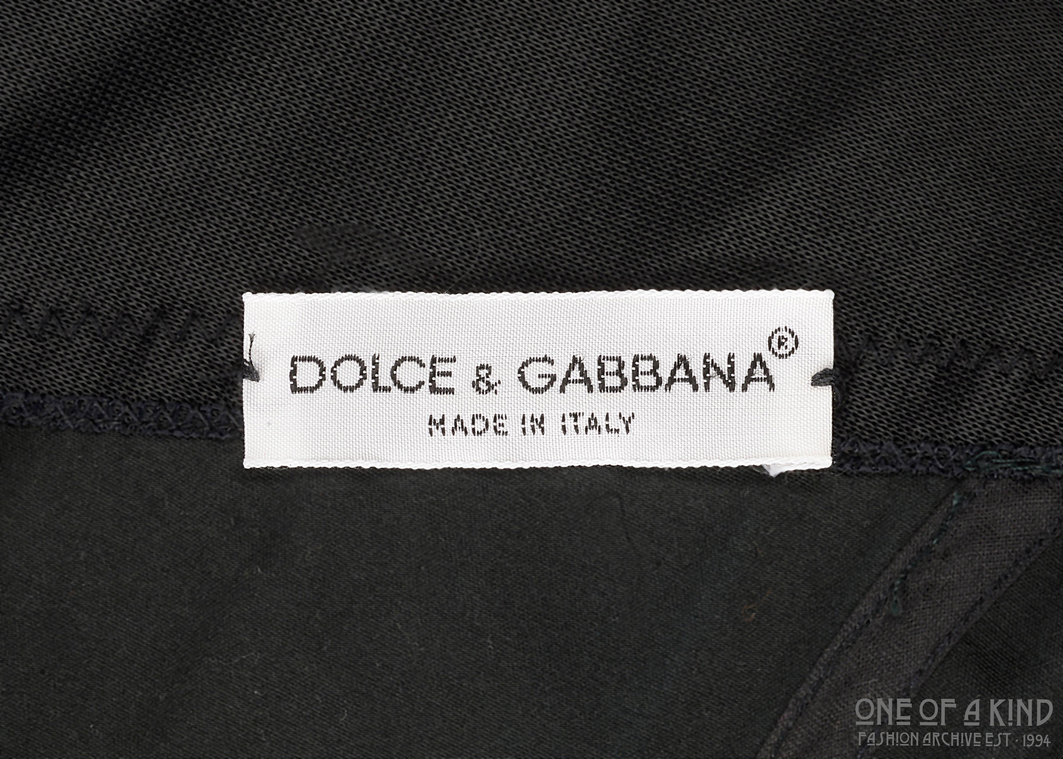 Dolce Gabbana black elastane nylon bustier vest 3