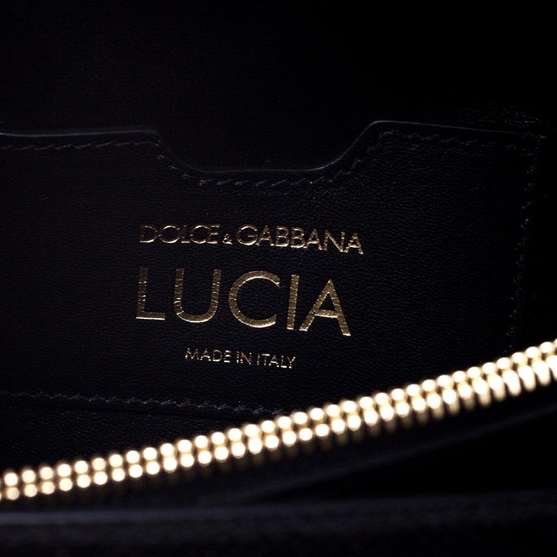 Dolce & Gabbana Black Embellished Leather Lucia Glorious Shoulder Bag 4