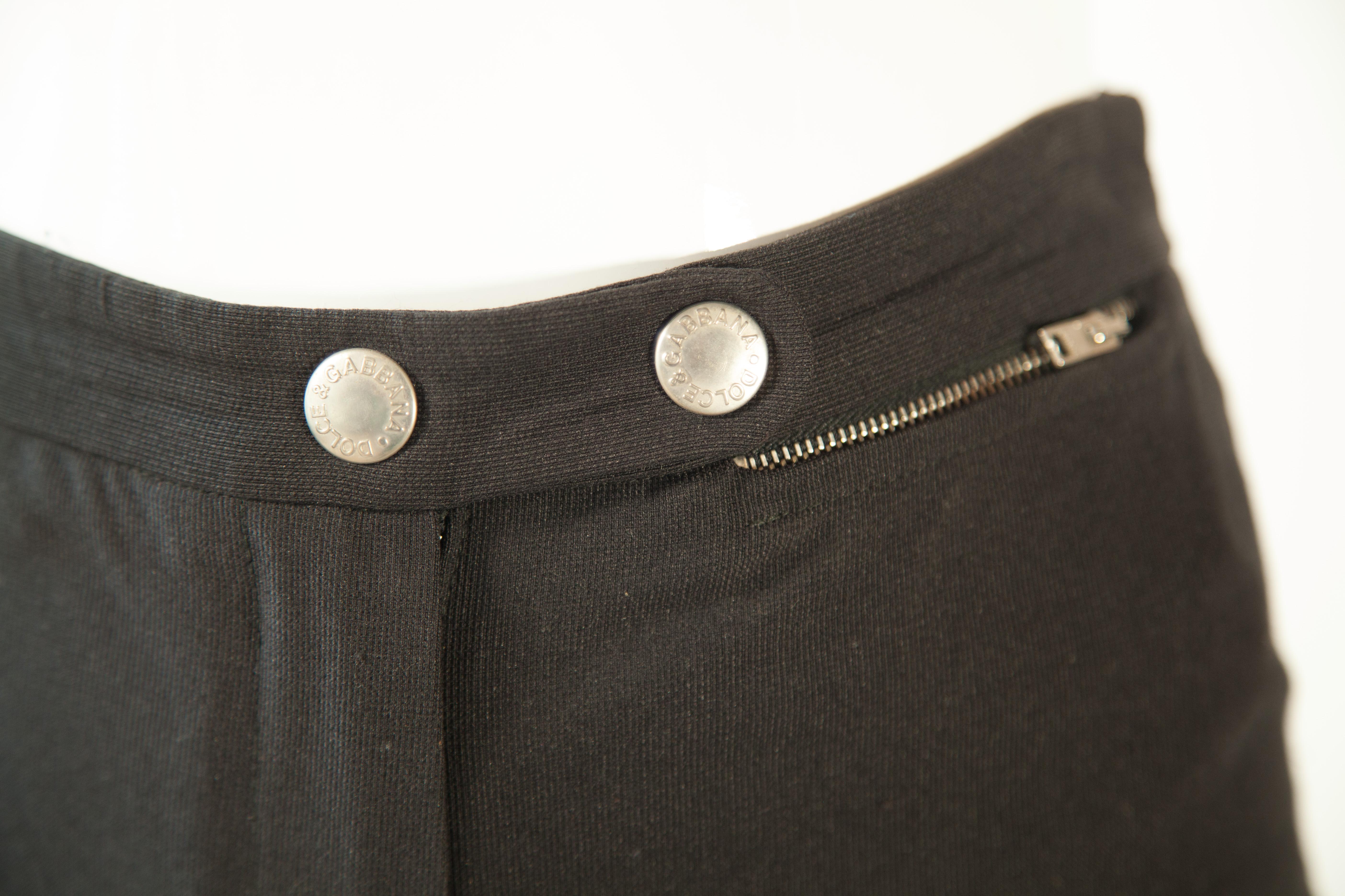 Dolce & Gabbana Black Equestrian Pant In Excellent Condition For Sale In Kingston, NY