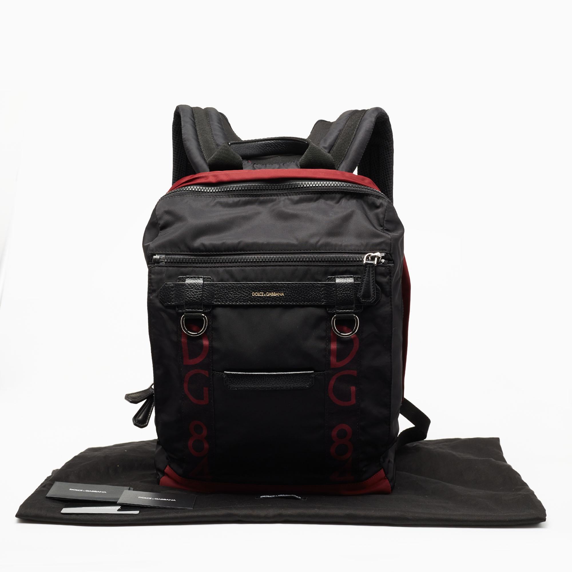 Dolce & Gabbana Black Fabric Backpack 5