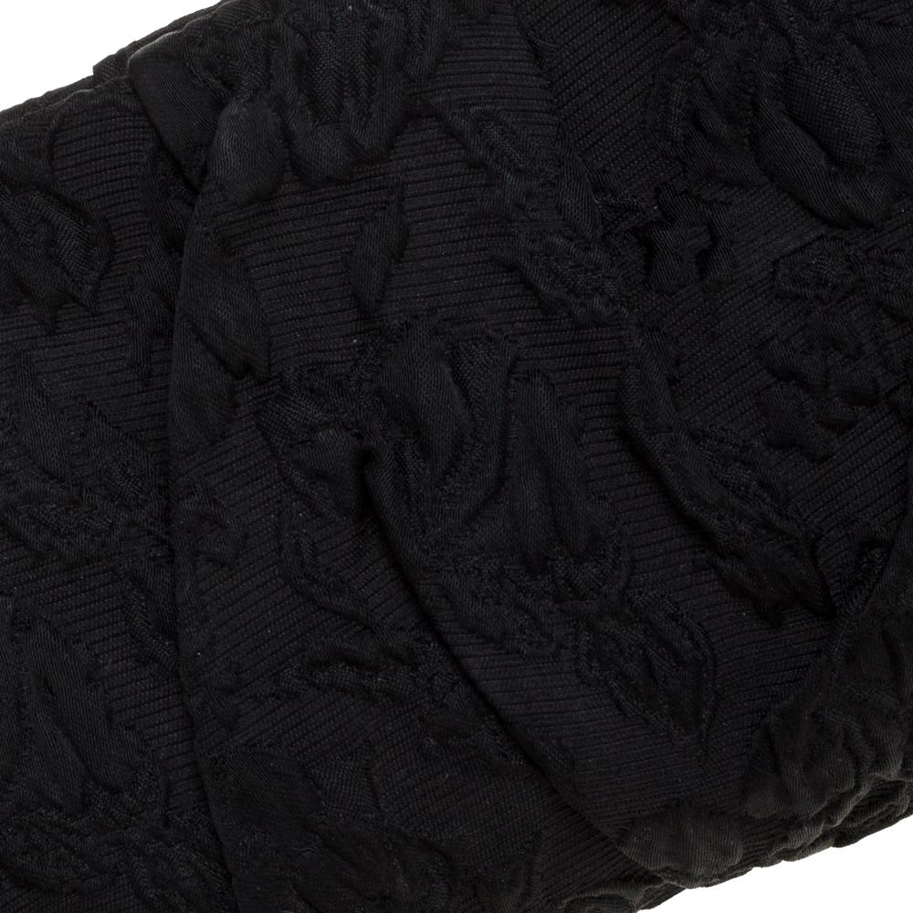 Dolce & Gabbana Black Fabric Baroque Clutch 2