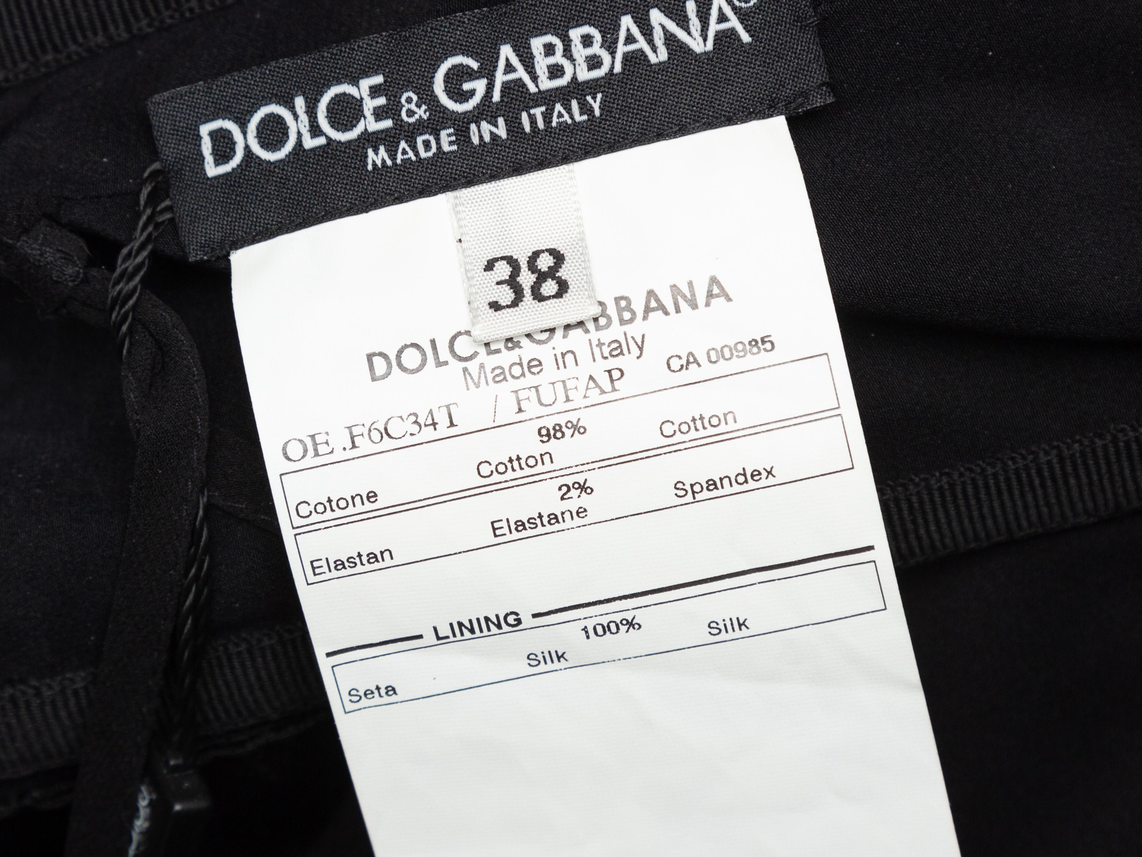 Dolce & Gabbana Black Fitted Bustier Dress In Good Condition In New York, NY