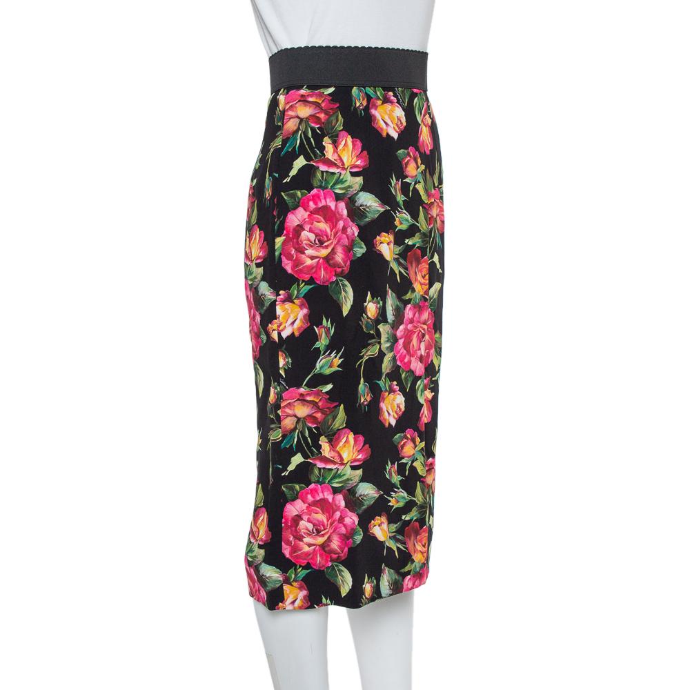 black floral skirt