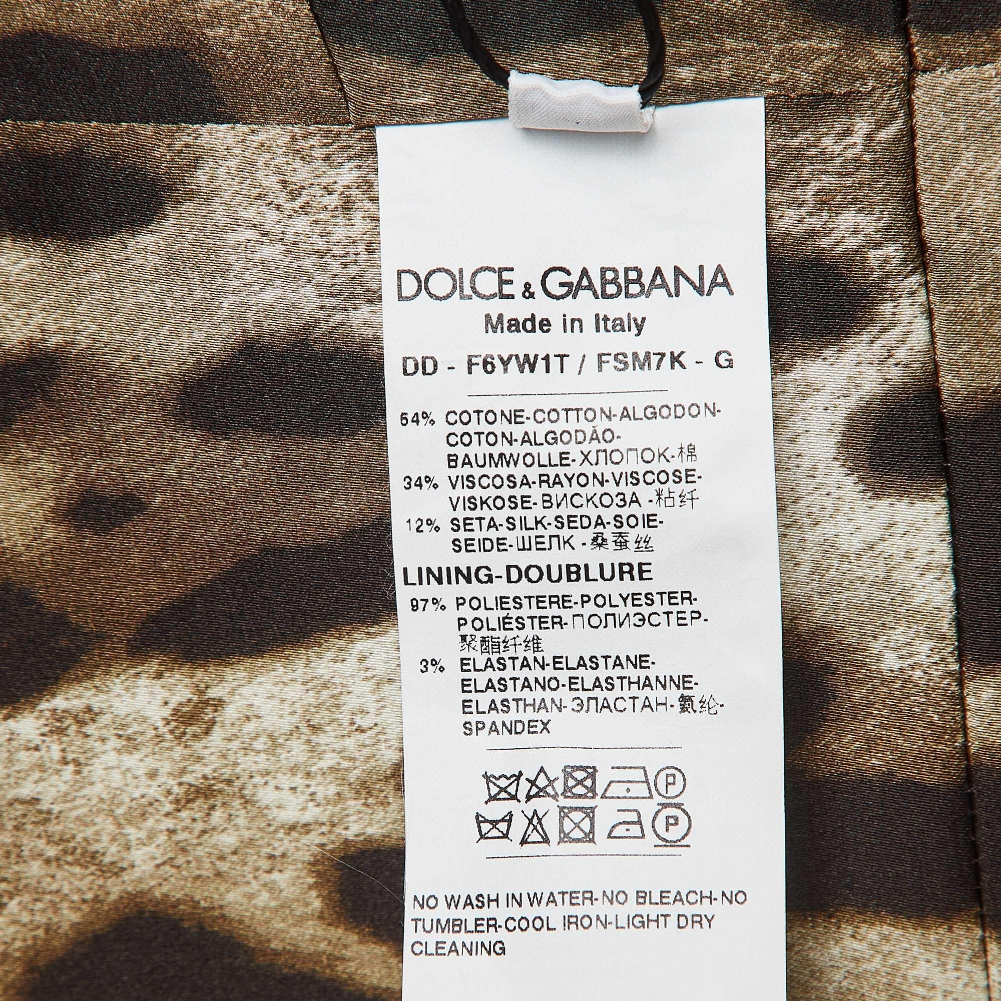 Dolce & Gabbana Black Floral Print Jacquard Sleeveless Dress XL 1