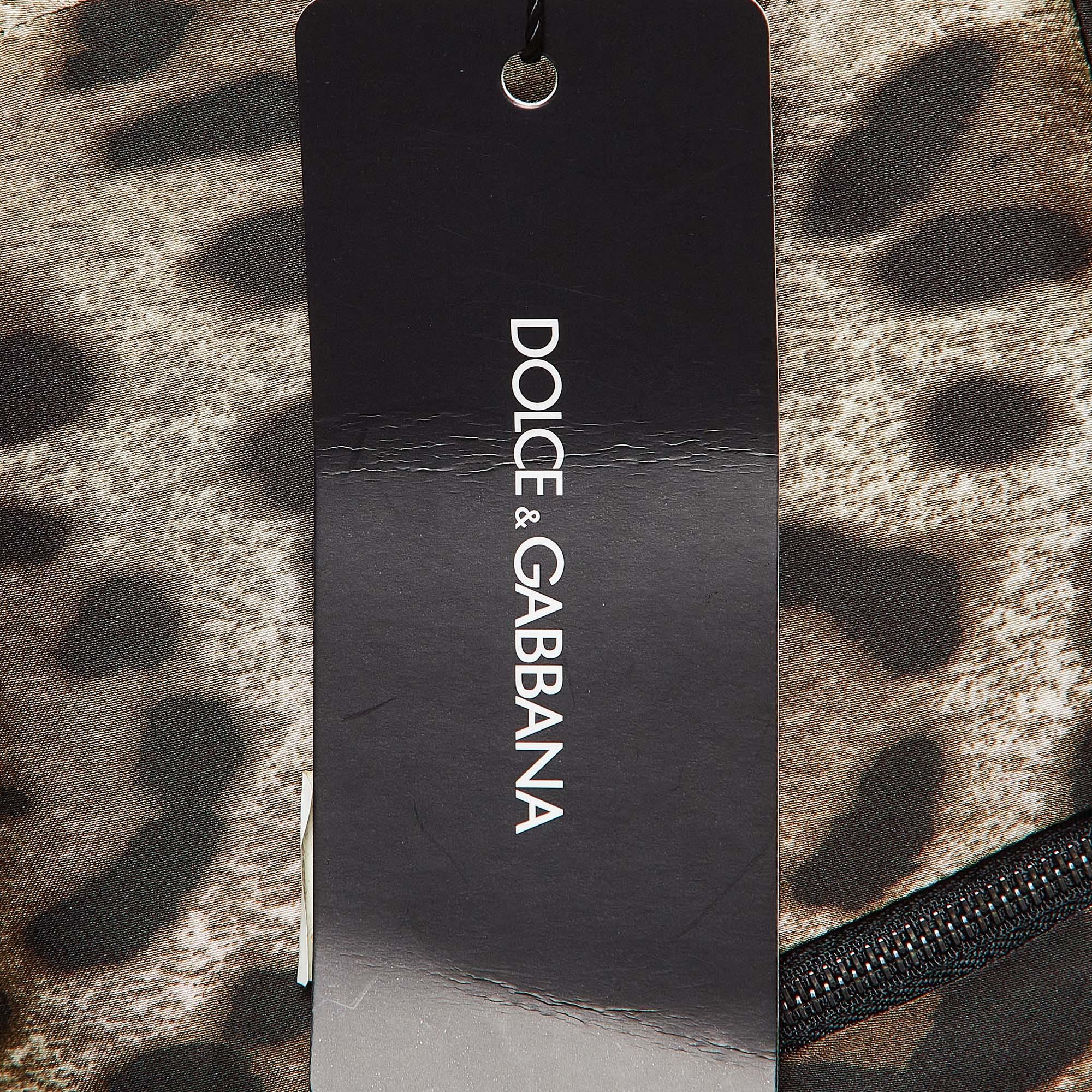 Dolce & Gabbana Black Floral Print Jacquard Sleeveless Dress XL 2