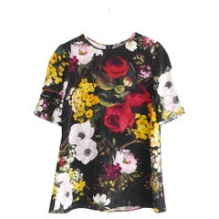 Dolce & Gabbana black floral print top