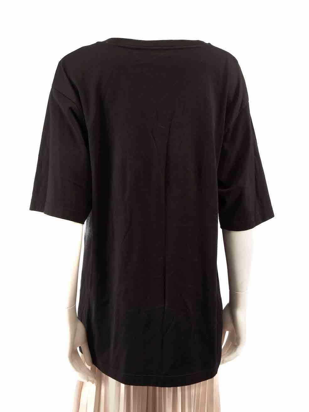 Camiseta Dolce & Gabbana Negra Logo Graffiti Gigante Talla L Negro en venta
