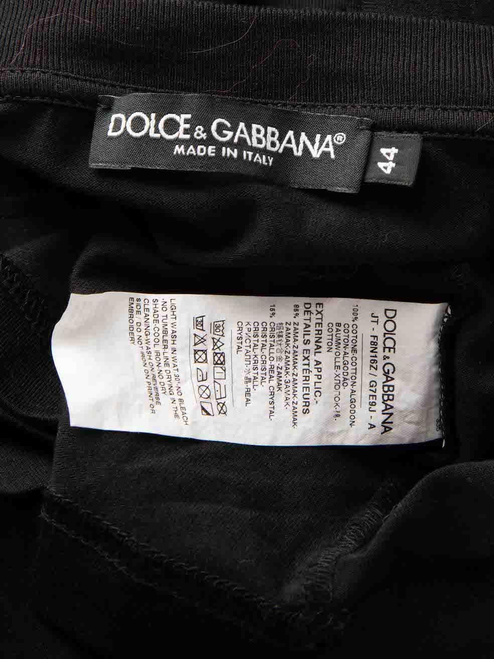 Dolce & Gabbana Black Giant Graffiti Logo T-Shirt Size L For Sale 1