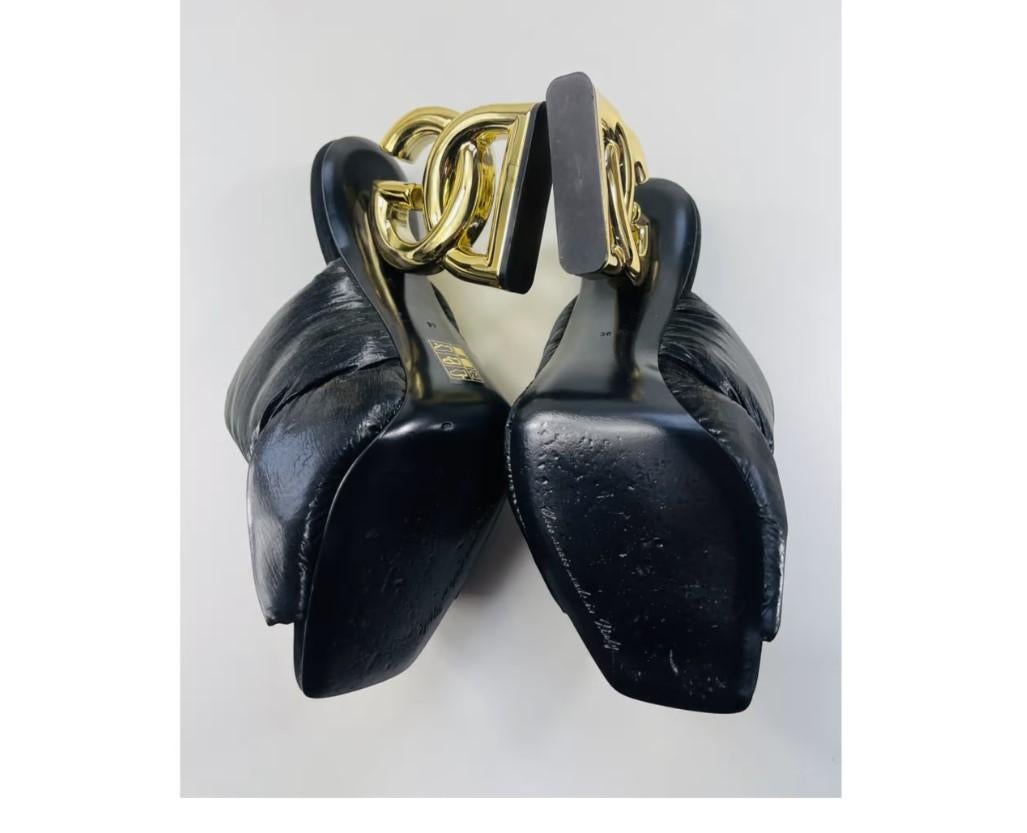 dolce and gabbana black and gold shoes