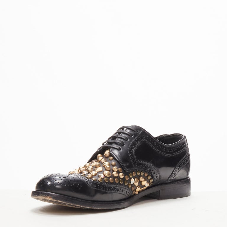 Dolce & Gabbana Black Suede Crystal Embellished Loafer Shoes main image 0