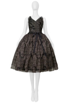 Dolce & Gabbana Black & Gold Lace Party Dress 2012