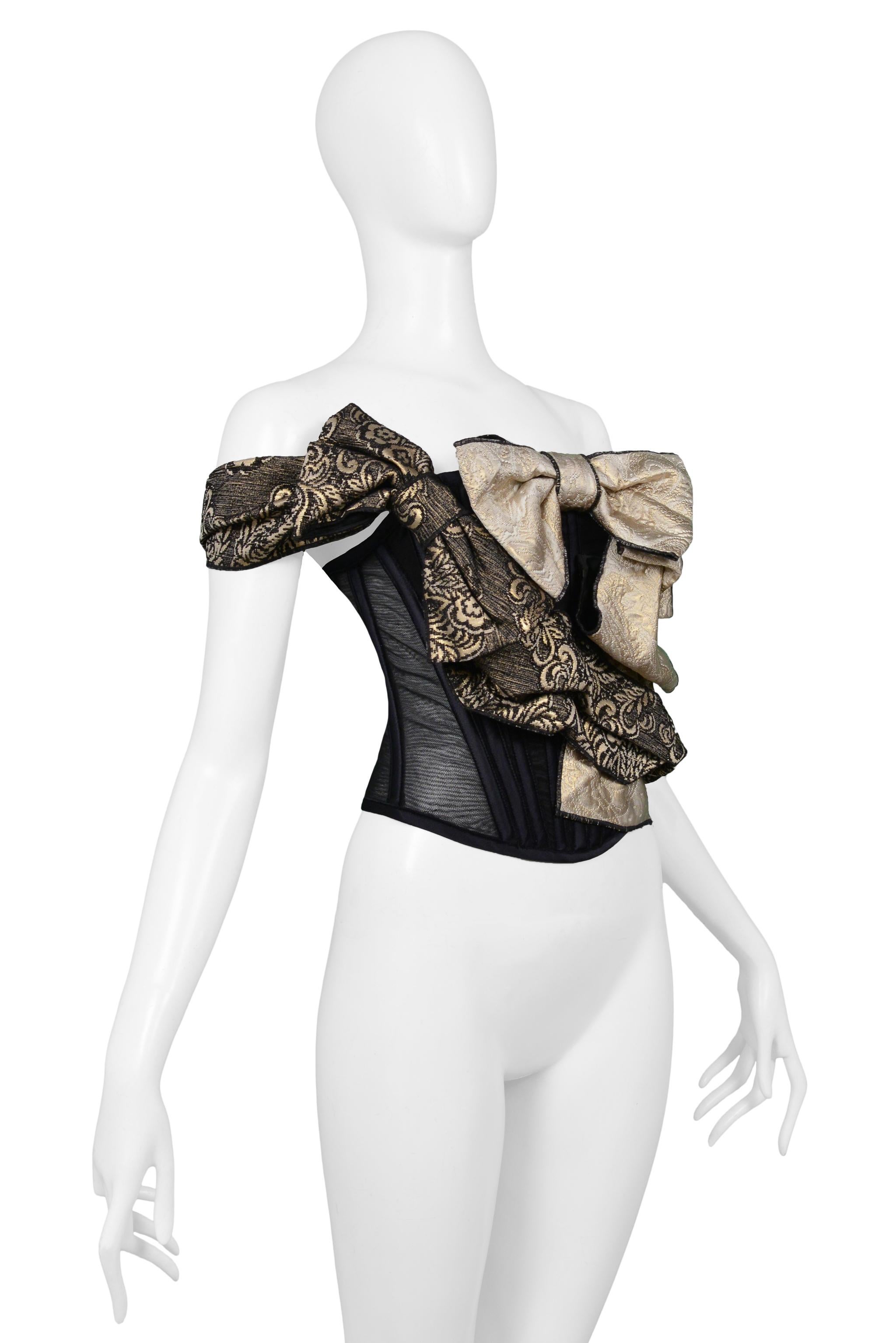 black bow corset