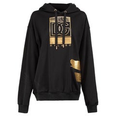 Dolce 
Gabbana Black Gold Realta Parallela Graphic Hoodie Size M