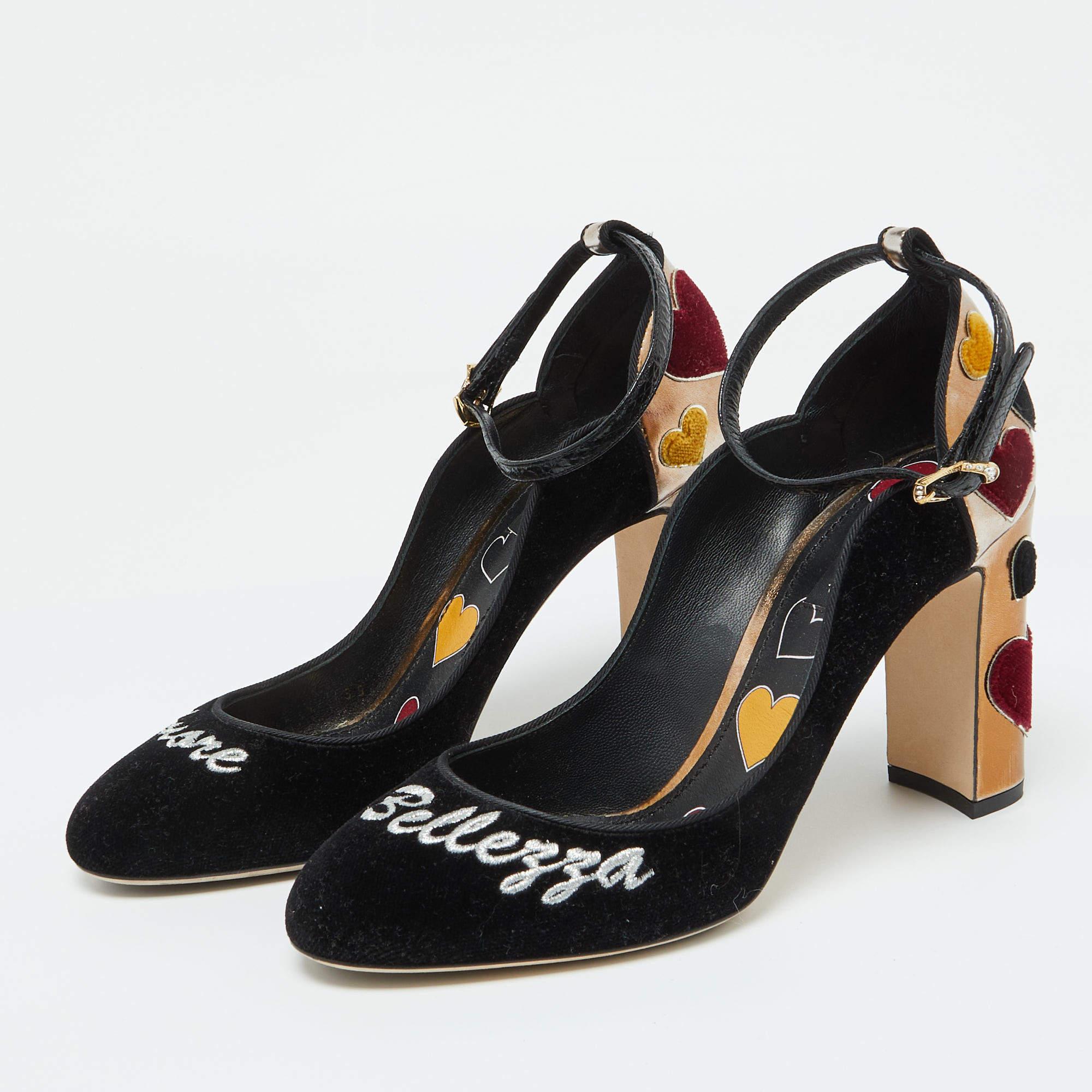 Make a statement with these Dolce and Gabbana pumps for women. Impeccably crafted these chic heels offer both fashion and comfort elevating your look with each graceful step.