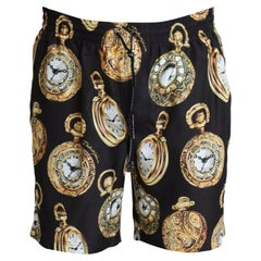 Dolce & Gabbana Black Gold Watch Swimwear Swim Shorts Beachwear Boxer Trunks 
