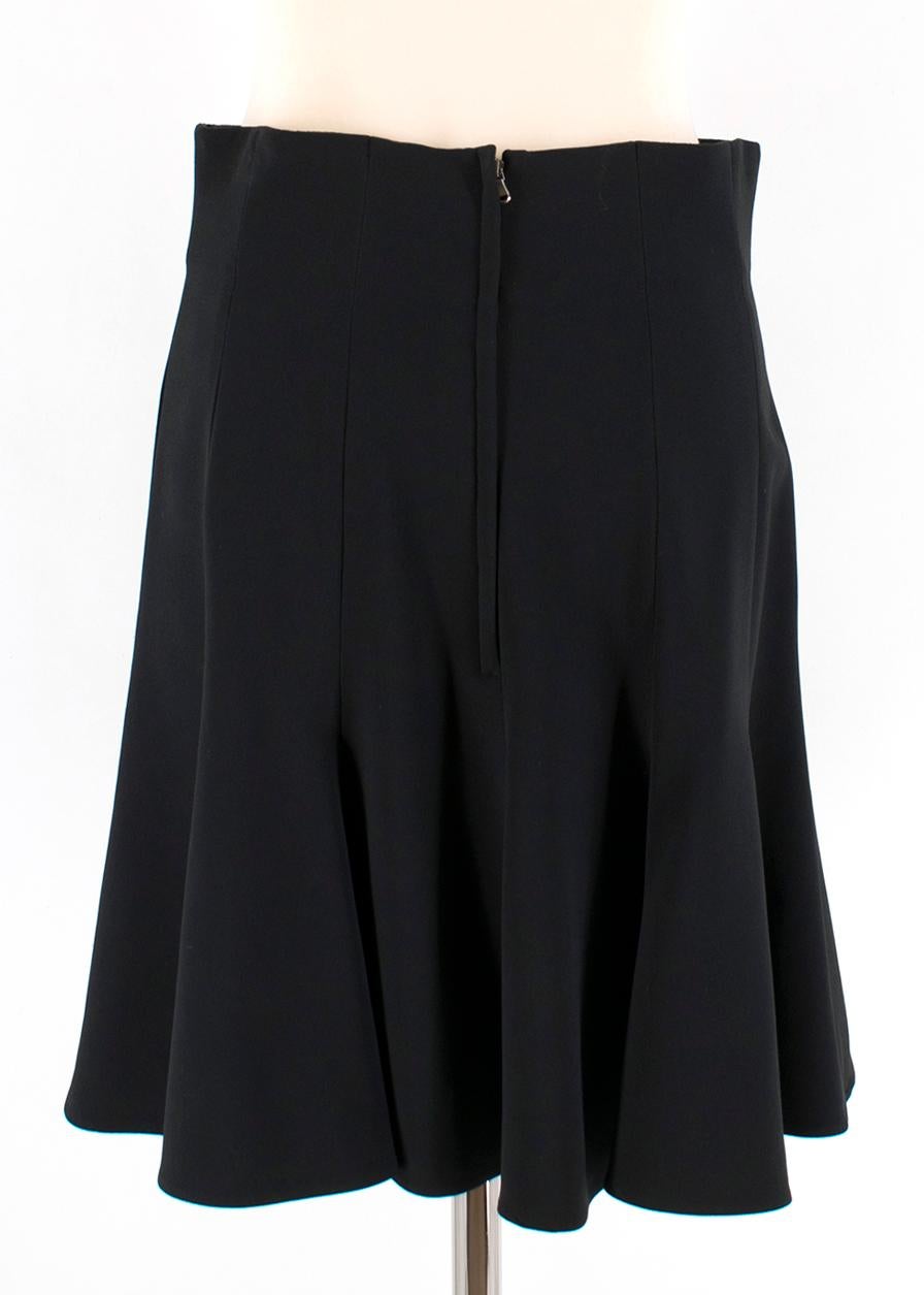 Dolce & Gabbana Black High Waisted Circle Skirt - Size US 8 In Excellent Condition In London, GB