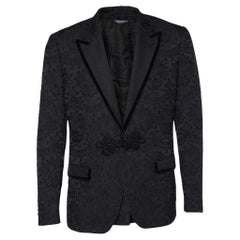 Dolce & Gabbana Black Jacquard Blazer