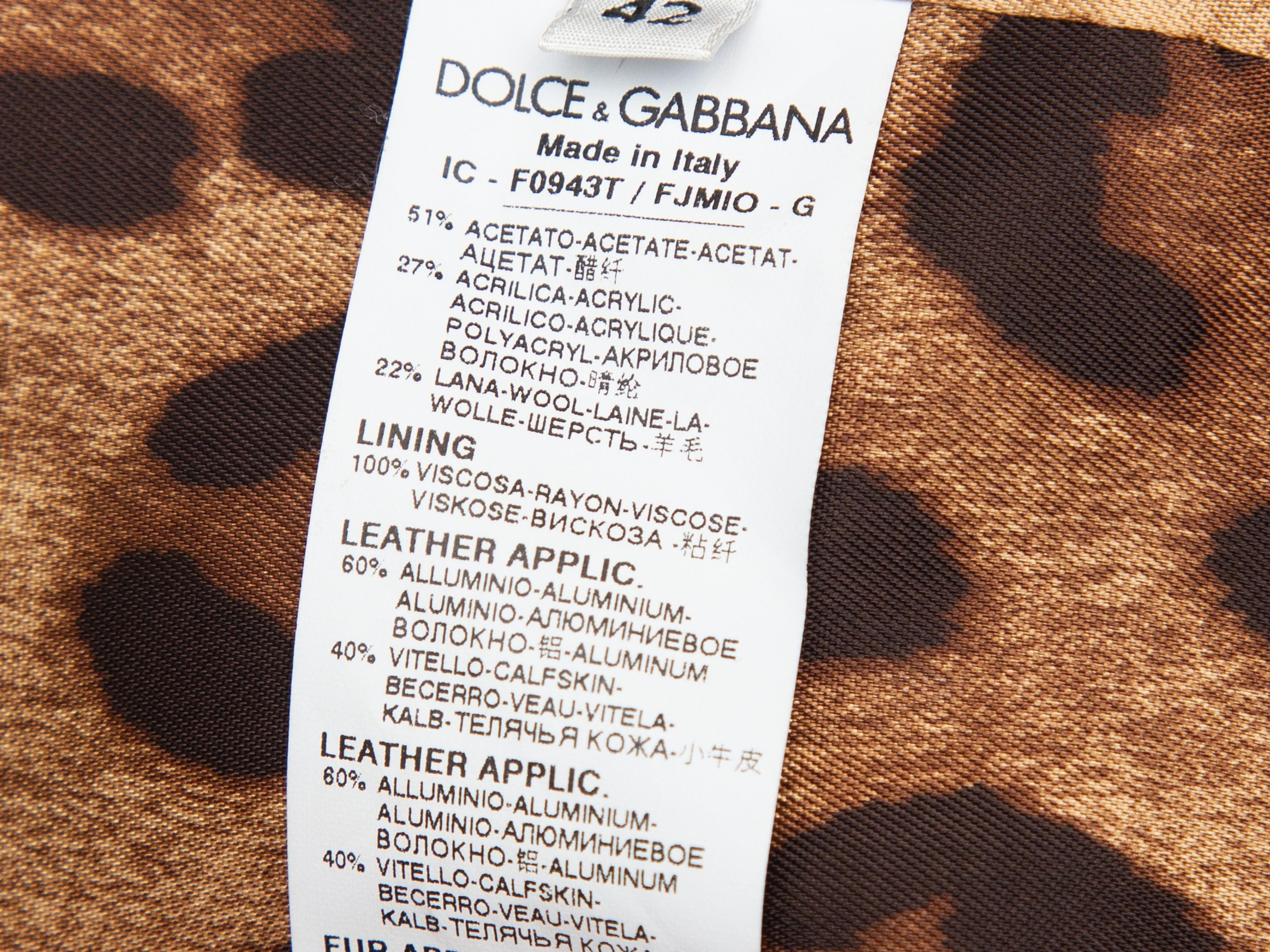 Women's Dolce & Gabbana Black Jacquard Double-Breasted Coat