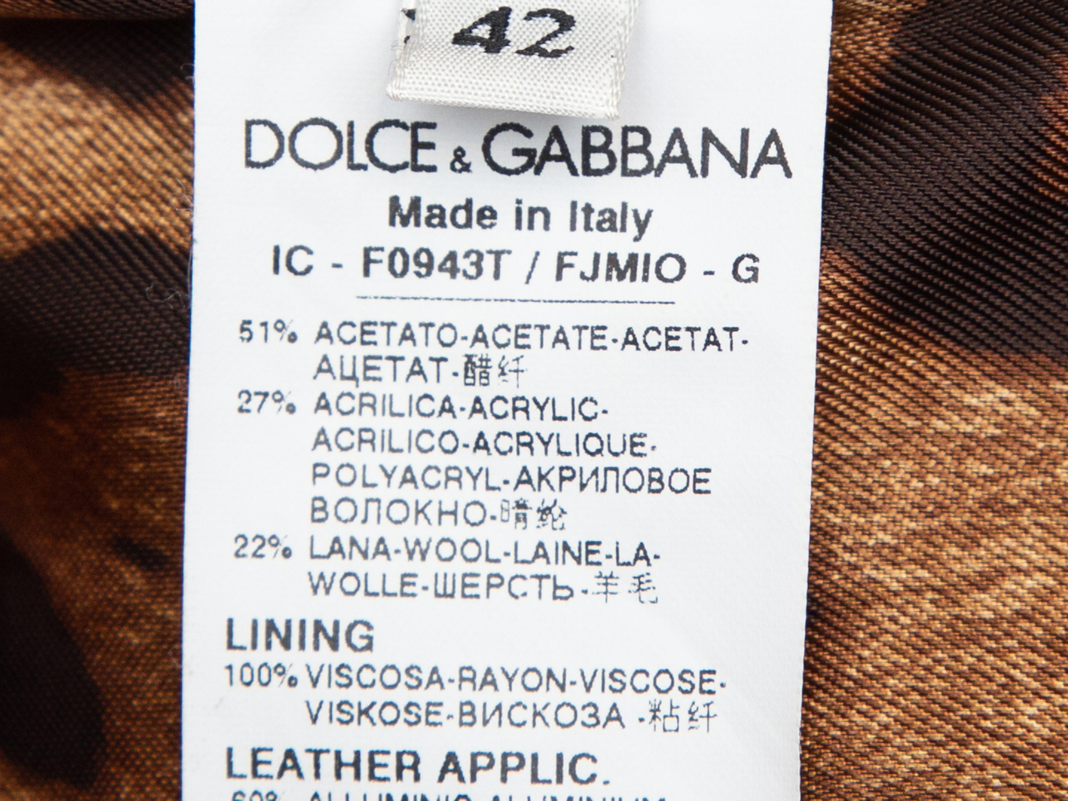 Dolce & Gabbana Black Jacquard Double-Breasted Coat 1