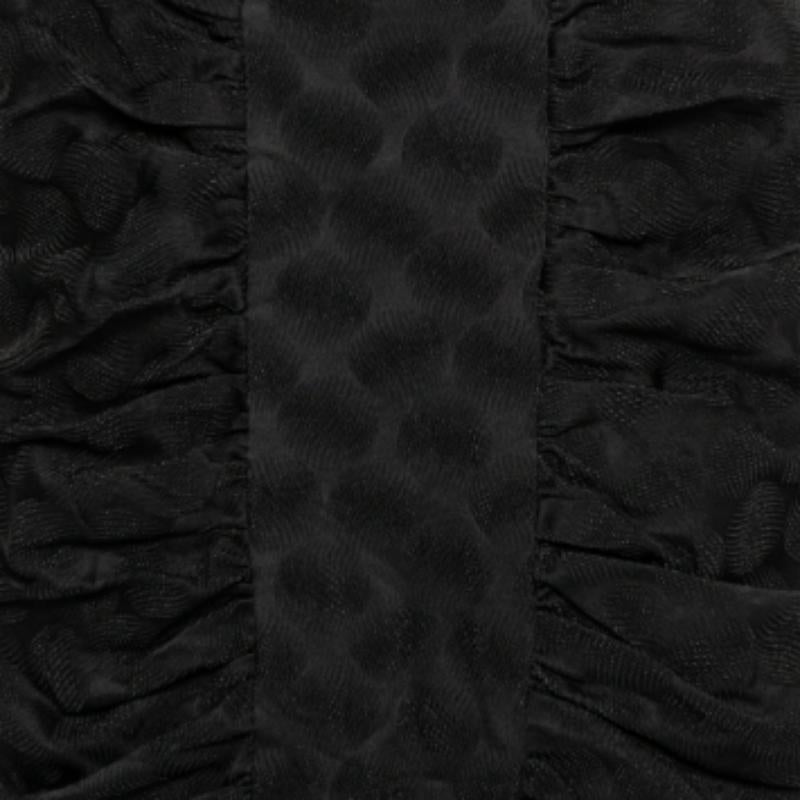 Dolce & Gabbana Black Jacquard Draped Detail Pencil Skirt L For Sale 2