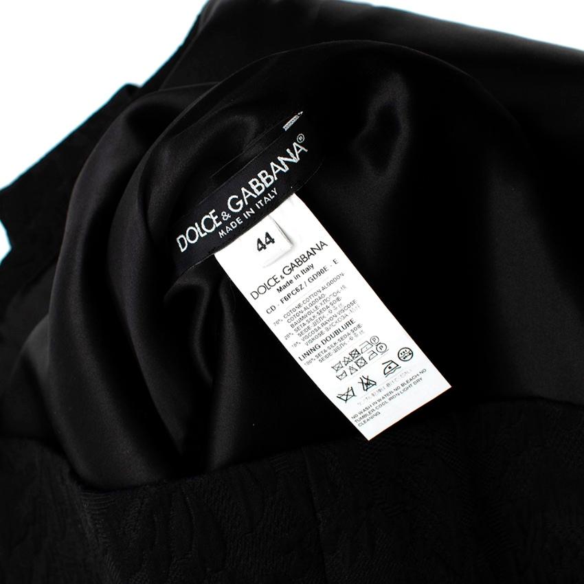 Women's or Men's Dolce & Gabbana Black Jacquard Floral Print Sleeveless Dress - Size US 8 For Sale