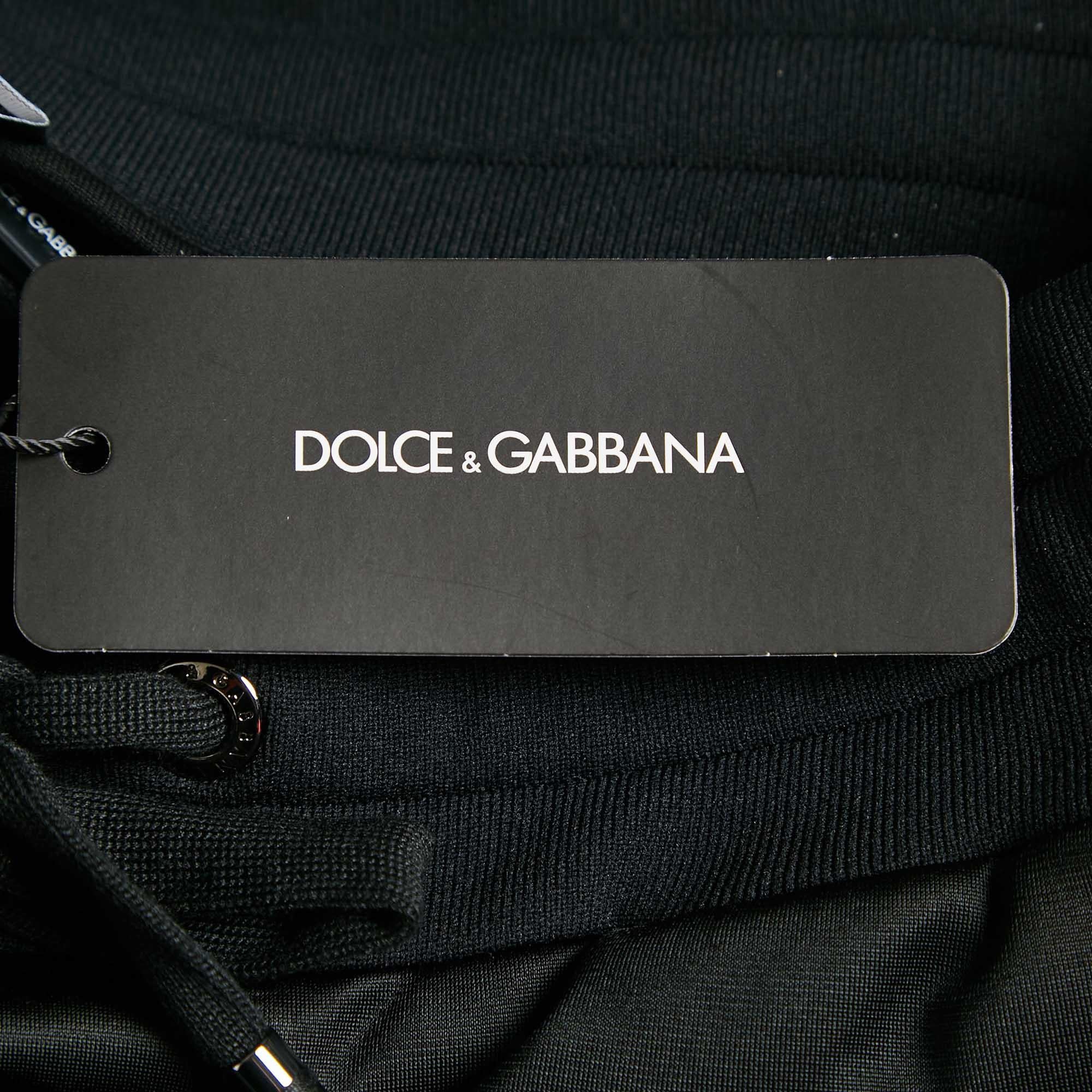  Dolce & Gabbana Pantalon de jogging en jersey noir M. Pour hommes 