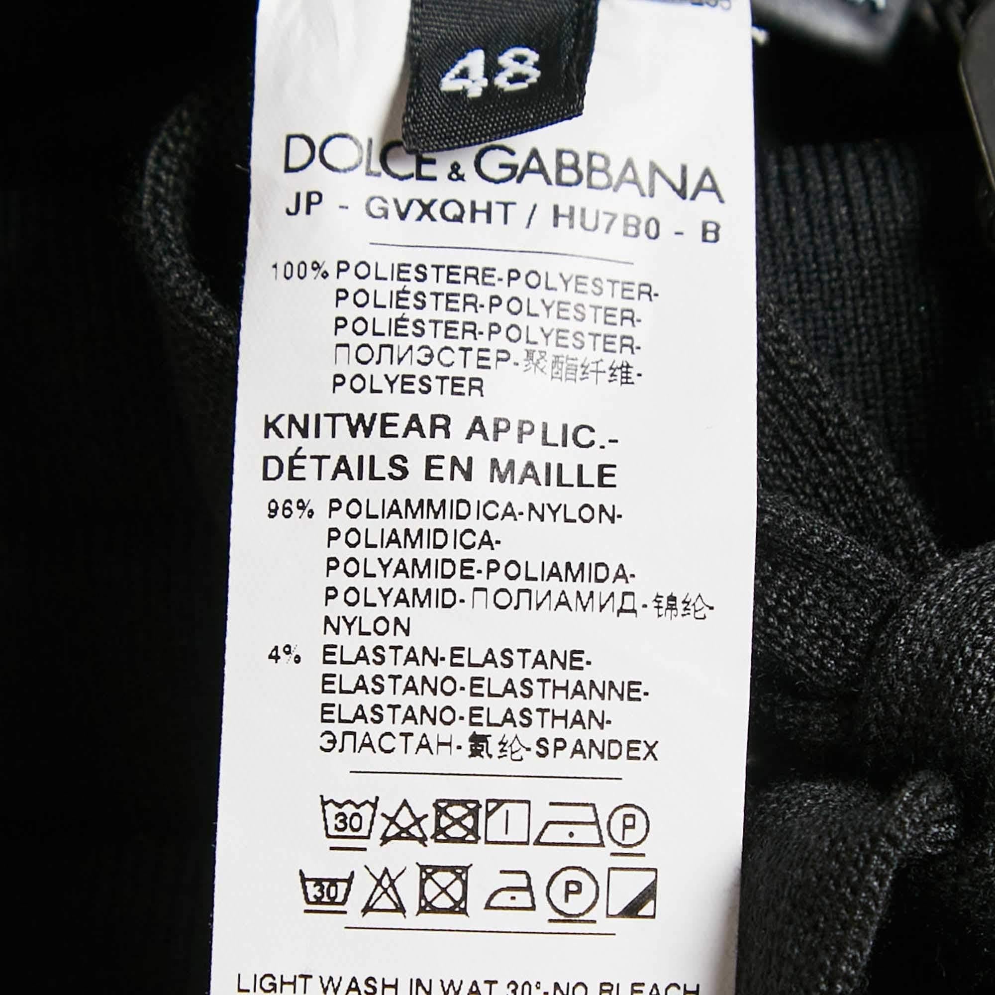 Dolce & Gabbana Pantalon de jogging en jersey noir M. 1