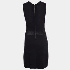 Dolce & Gabbana Black Knit Flared Sleeveless Mini Dress XS