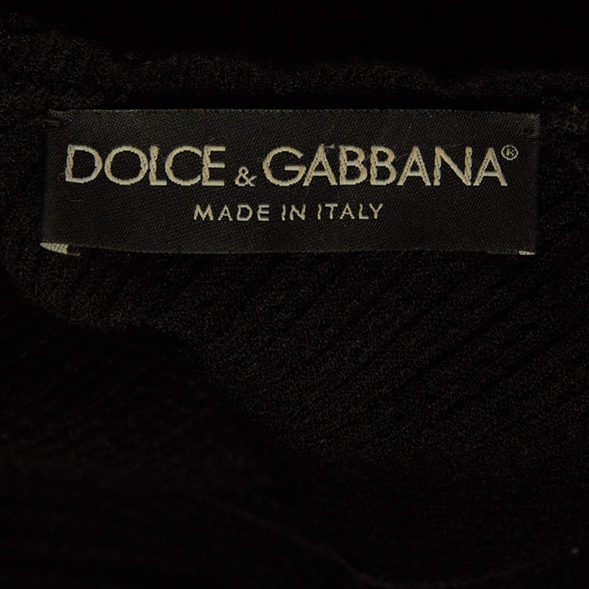 Dolce & Gabbana - Mini robe évasée sans manches en tricot noir XS Bon état - En vente à Dubai, Al Qouz 2