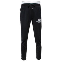 striped-trim track pants Dolce
Gabbana Black Knit Striped Trim Detail Track Pants S