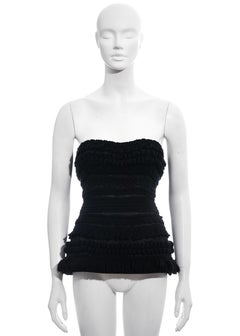 Dolce & Gabbana black knitted wool strapless corset, fw 2010