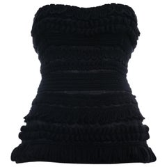 Dolce & Gabbana black knitted wool strapless corset, fw 2010