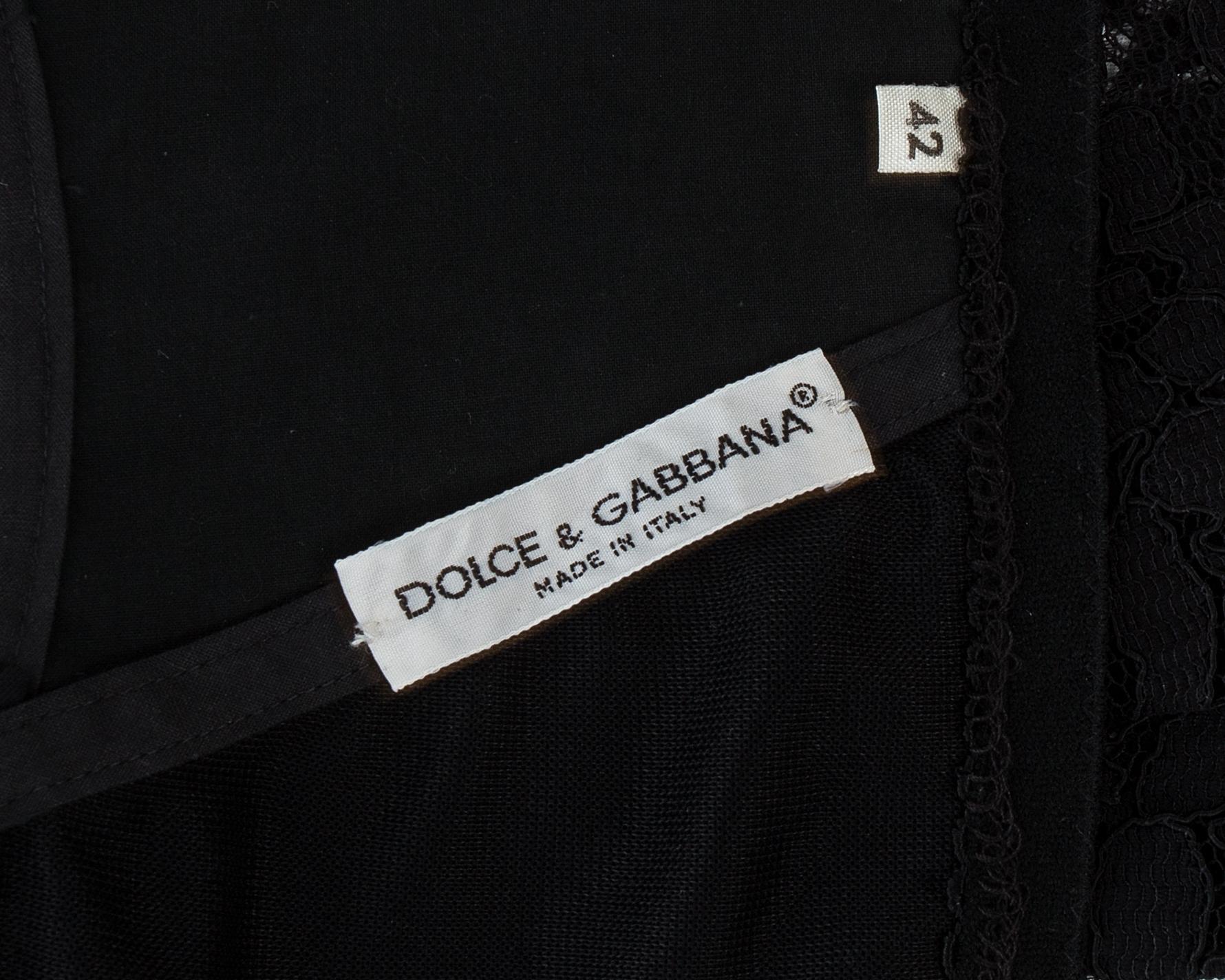 Dolce & Gabbana black lace and satin corset blouse, c. 1993  1