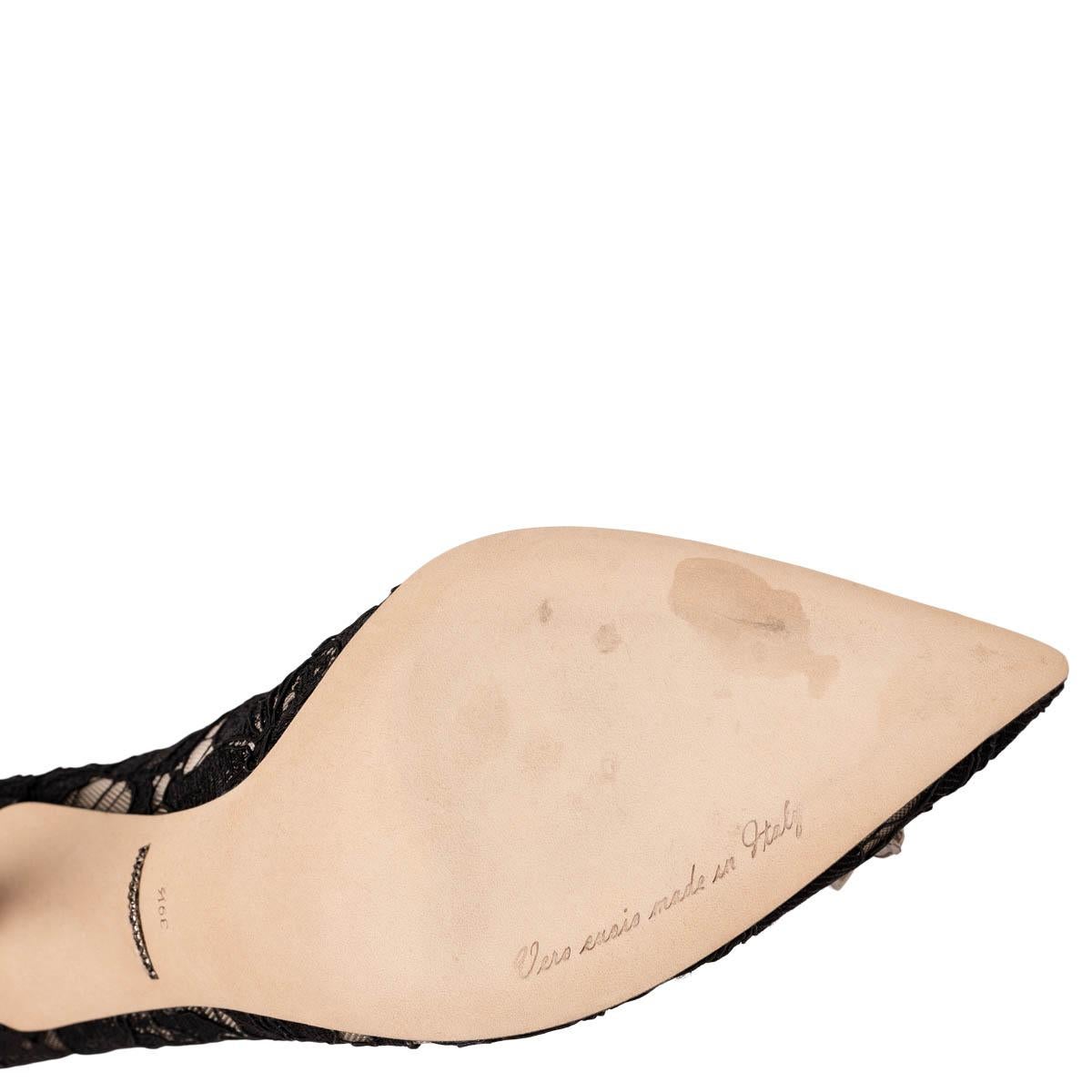DOLCE & GABBANA black LACE BELLUCCI Pumps Shoes 39.5 For Sale 3