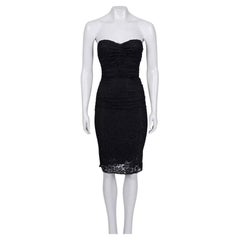 Dolce & Gabbana Black Lace Bodycon Dress - Size XXS (IT36)