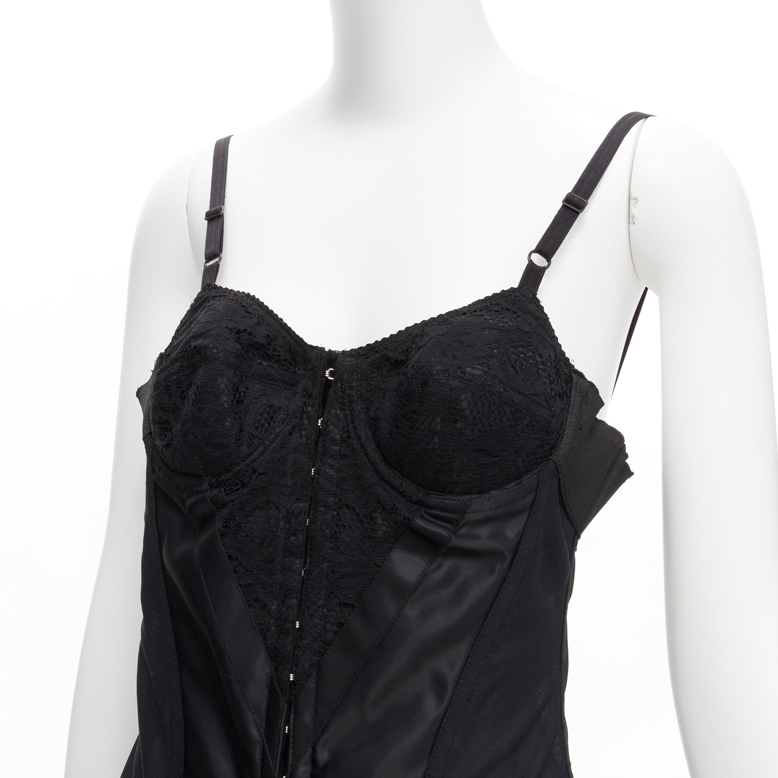 DOLCE GABBANA black lace bustier boned corset cocktail dress IT38 XS
Reference: TGAS/D00358
Brand: Dolce Gabbana
Designer: Domenico Dolce and Stefano Gabbana
Material: Polyamide, Elastane
Color: Black
Pattern: Solid
Closure: Hook & Bar
Lining: Black