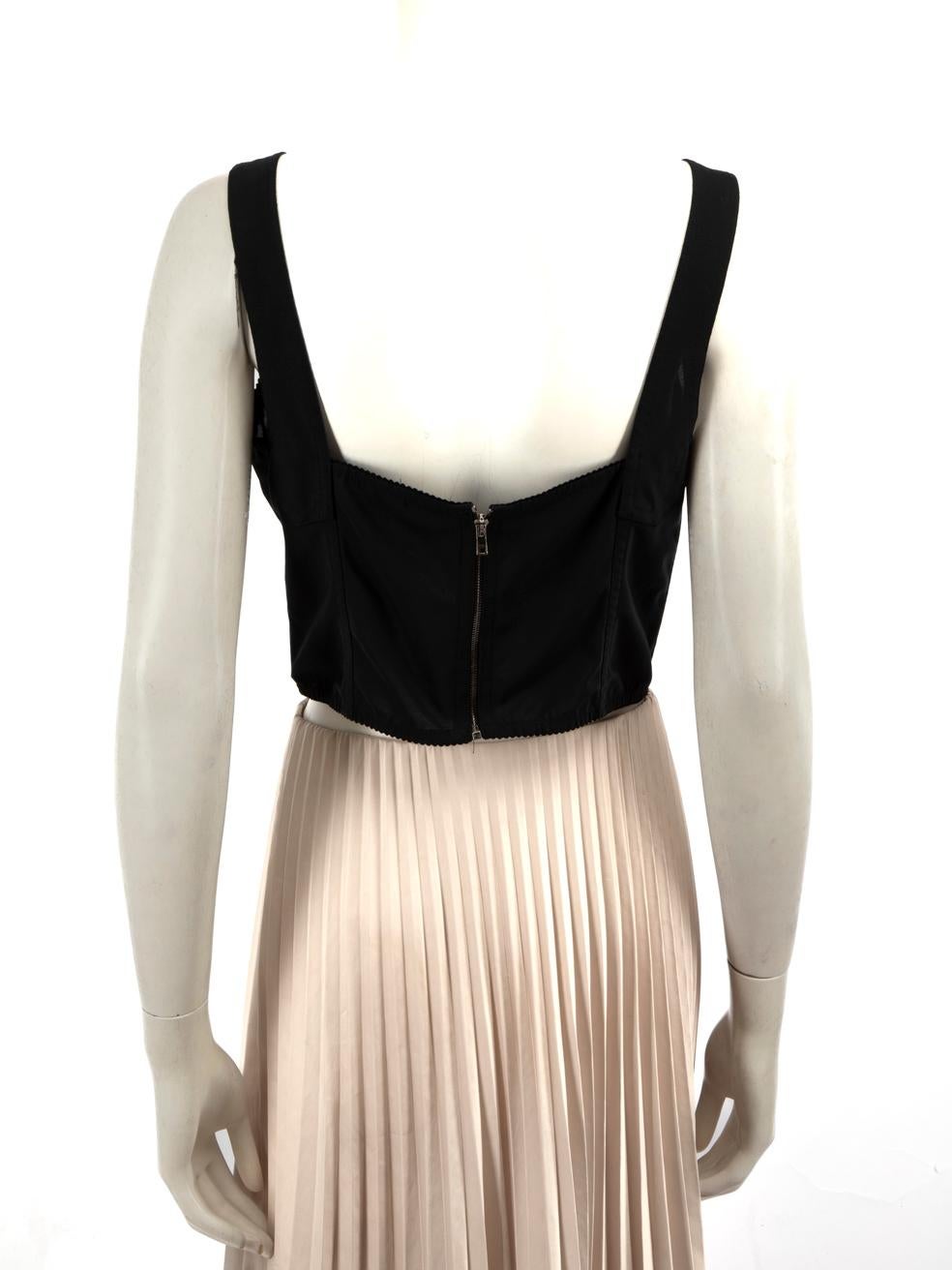 Dolce & Gabbana Black Lace Corset Crop Top Size XXL In Good Condition In London, GB