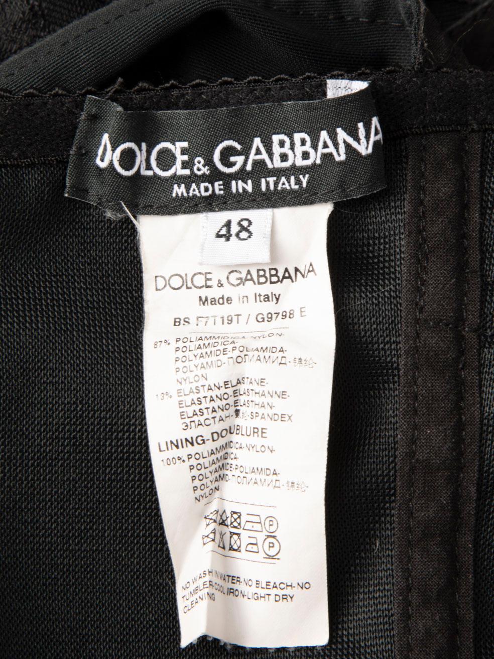 Dolce & Gabbana Black Lace Corset Crop Top Size XXL 2