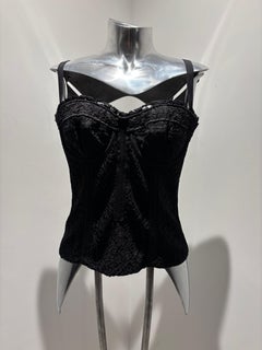 Dolce & Gabbana Vintage Black Lace Corset Top, Excellent Condition